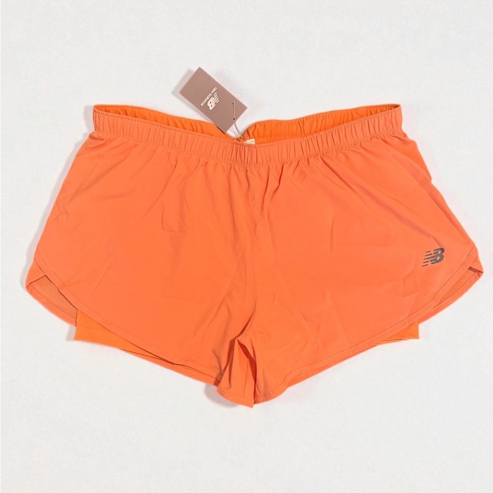 New Balance Bright Orange/Peach Athletic Running Shorts
